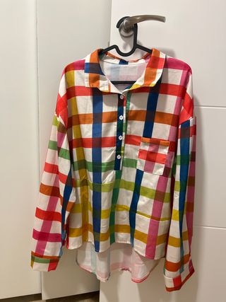 Camisa cuadros multicolor