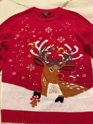 Jersey Navideño Reno Esmara Rojo Talla M