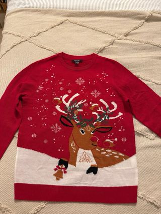 Jersey Navideño Reno Esmara Rojo Talla M