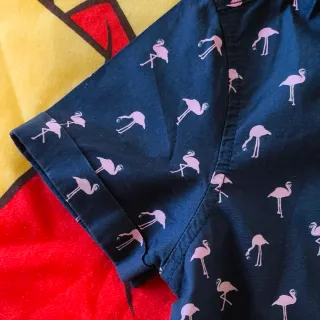 Camisa niño Primark flamencos azul
