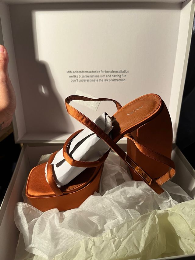 Tacones Mim Shoes Naranja Talla 37