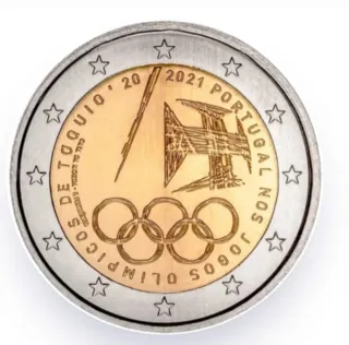 MONETA COMMEMORATIVAS PORTOGHESE 2021 DA 2€ FUORI DALLA CIRCOLAZIONE