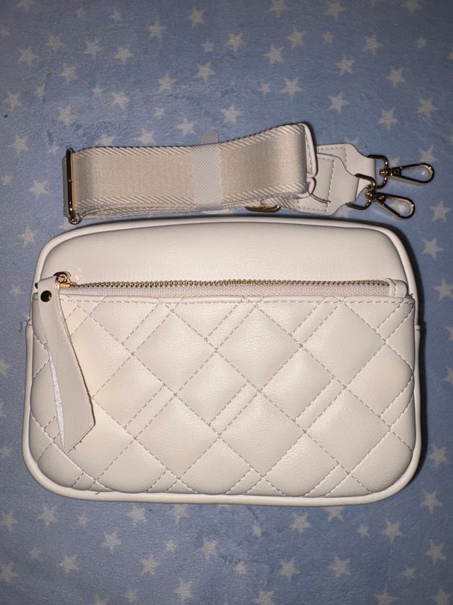 Borsa a tracolla imbottita bianca