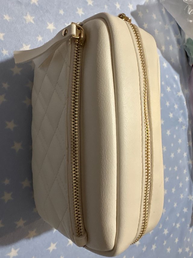 Borsa a tracolla imbottita bianca