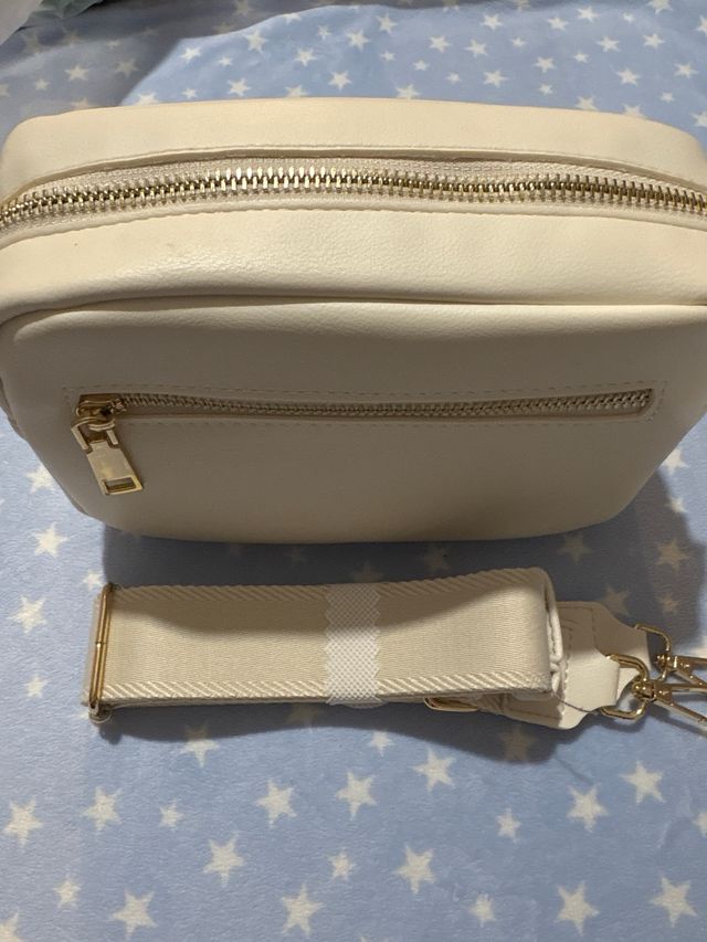 Borsa a tracolla imbottita bianca