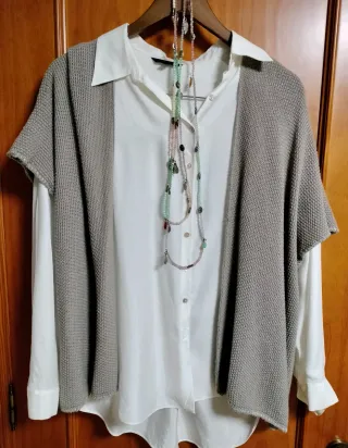 Chaleco punto mujer talla única