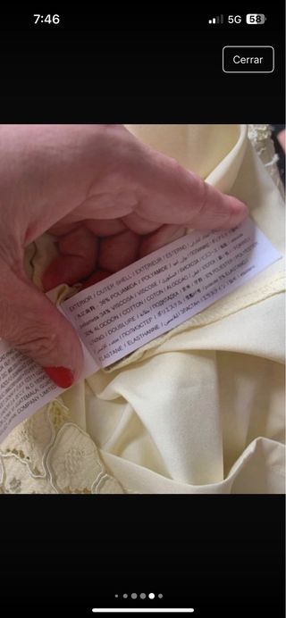 Vestido Adolfo Domínguez encaje amarillo