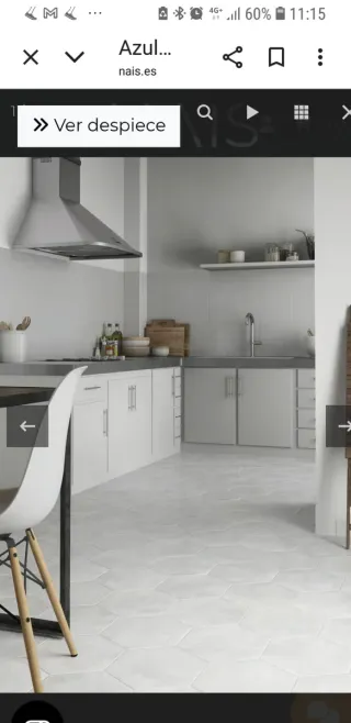 Azulejos hexagonales NAIS blancos nuevos