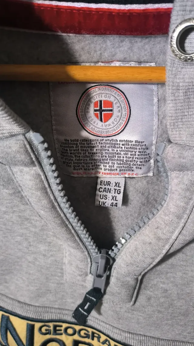 Sudadera Geographical Norway Gris Invierno