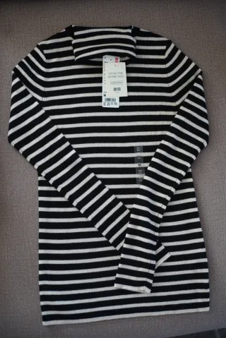 Jersey Lana Merino Uniqlo Rayas M Mujer