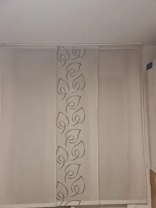 Pannello giapponese in tessuto con design a foglie