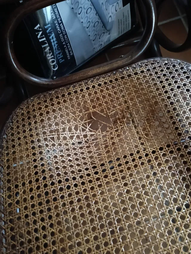 Mecedora Mercedes Vintage Madera Mimbre