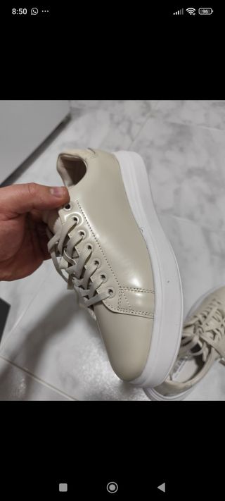 Zapatillas Calvin Klein Beige Mujer Originales
