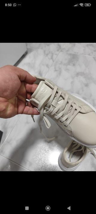 Zapatillas Calvin Klein Beige Mujer Originales