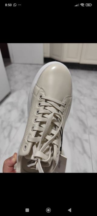 Zapatillas Calvin Klein Beige Mujer Originales
