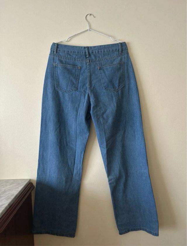 Pantalón vaquero ancho azul