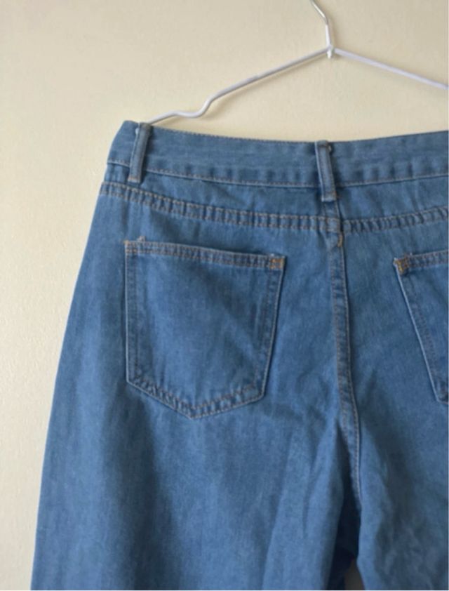 Pantalón vaquero ancho azul