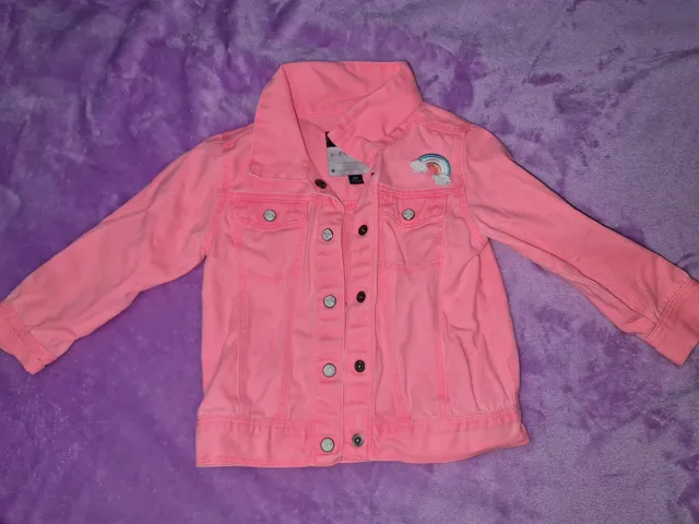 Chaqueta vaquera bebé niña arcoíris 18 meses