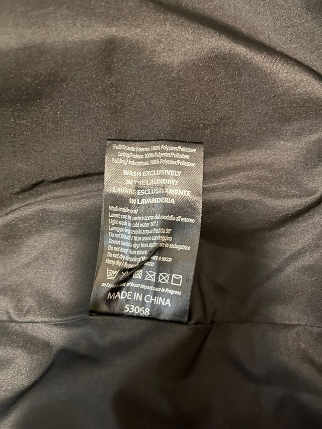 Giacca invernale Disclaimer nera