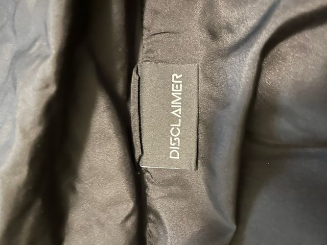 Giacca invernale Disclaimer nera