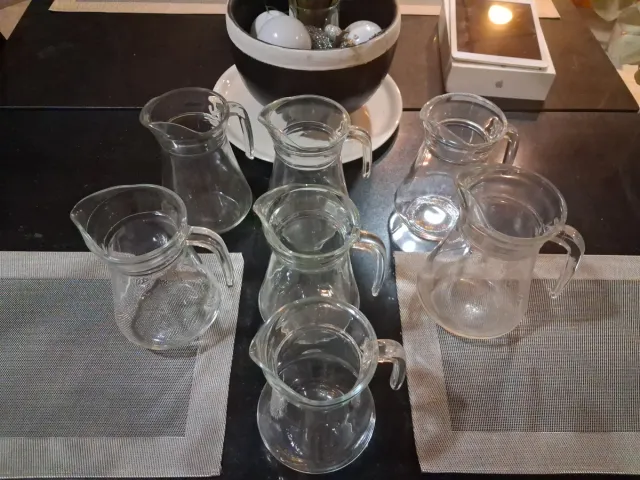 7 jarras de cristal