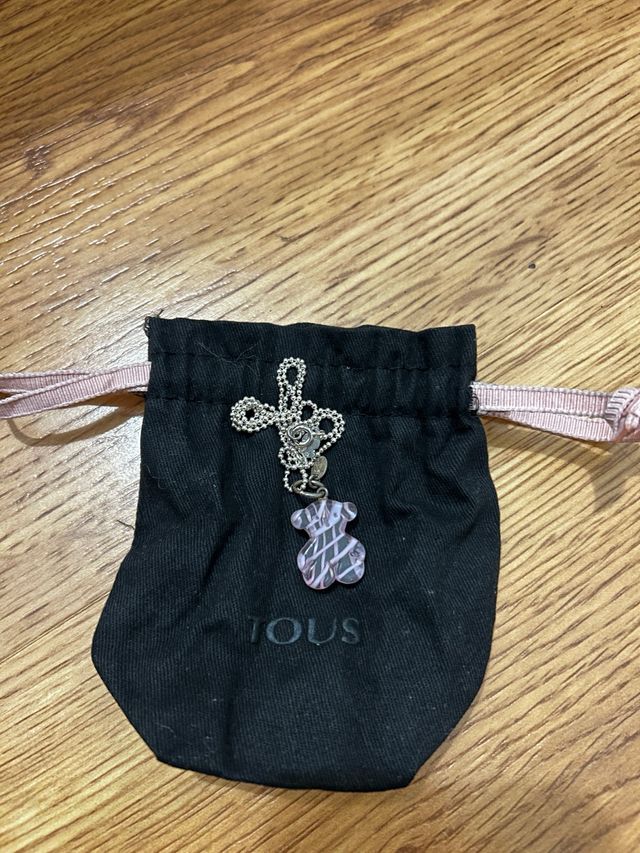 Collar Tous Oso Rosa y Plata Original