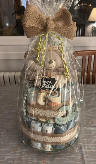 Tarta de pañales para bebé