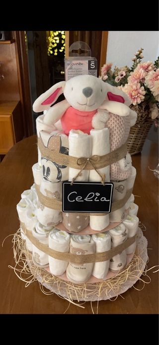 Tarta de pañales para bebé