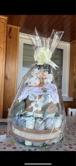 Tarta de pañales para bebé