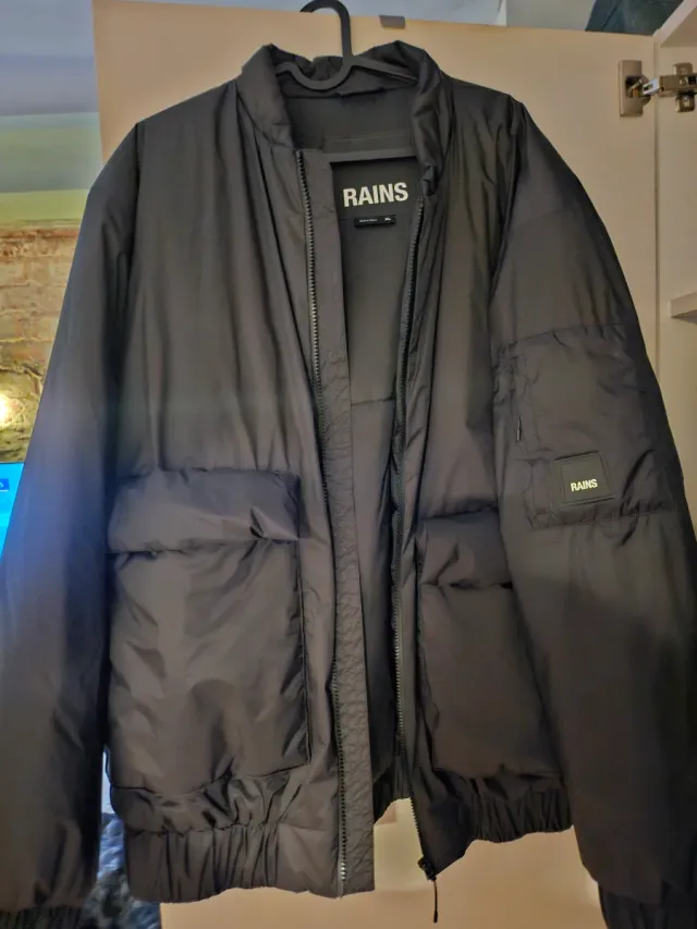 Chaqueta Bomber Rains Negra Talla XL