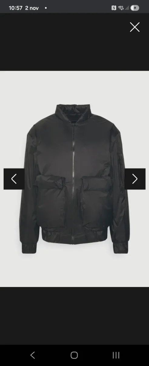 Chaqueta Bomber Rains Negra Talla XL