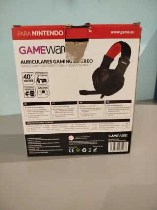 GAMEWARE Auriculares Gaming Estéreo Nintendo Switc