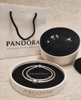 PANDORA - Lote 2 Pulseras con Charms