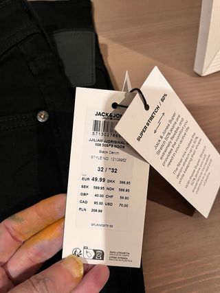 Pantalón chico JACK & JONES negro Talla M