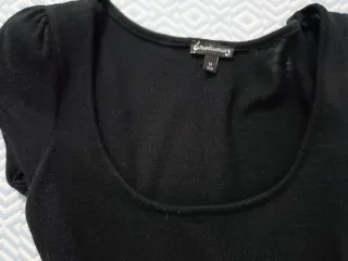 Vestido negro fiesta con cinta de raso