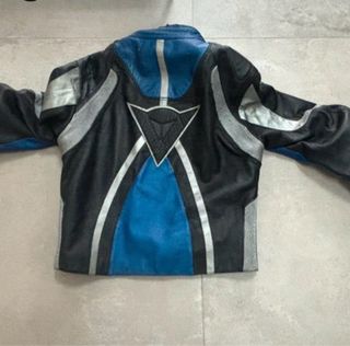 Chaqueta Piel Dainese Negra y Azul talla L