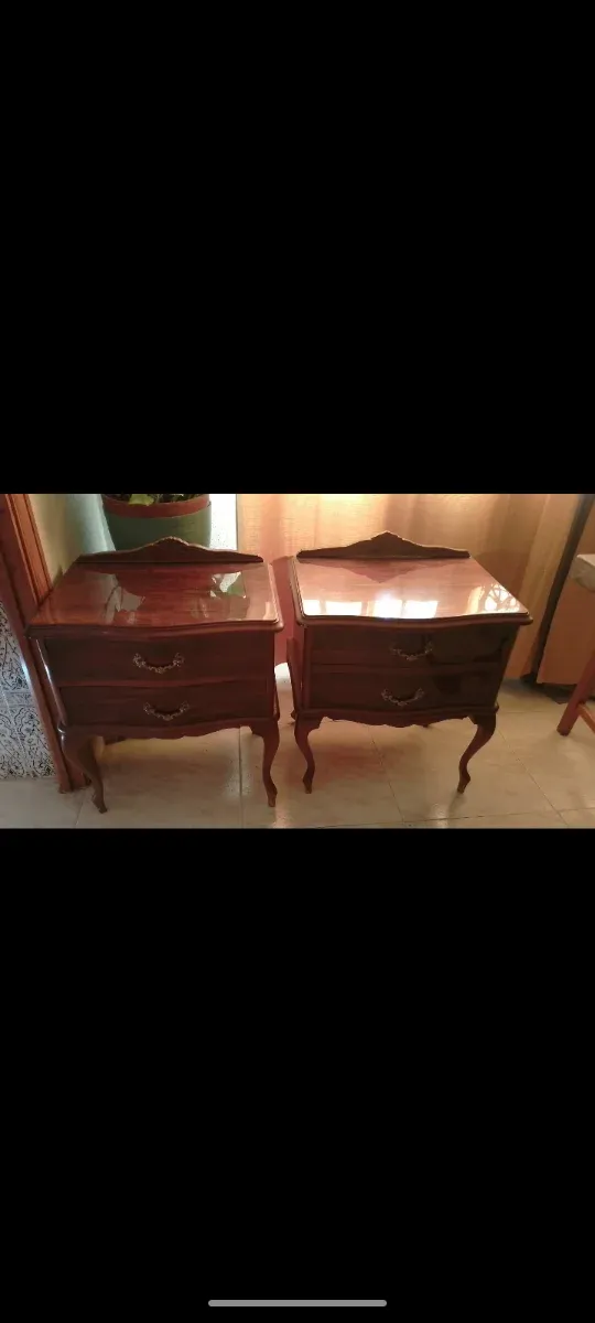 2 Mesitas Noche Vintage Madera