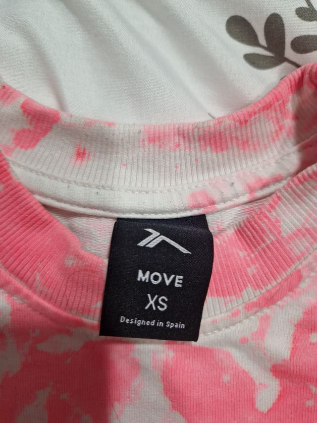 Sudadera tie-dye rosa y blanca talla XS