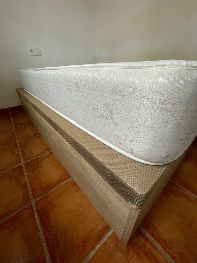 Cama 135x190 con Matress Aloe Vera y Almacenaje