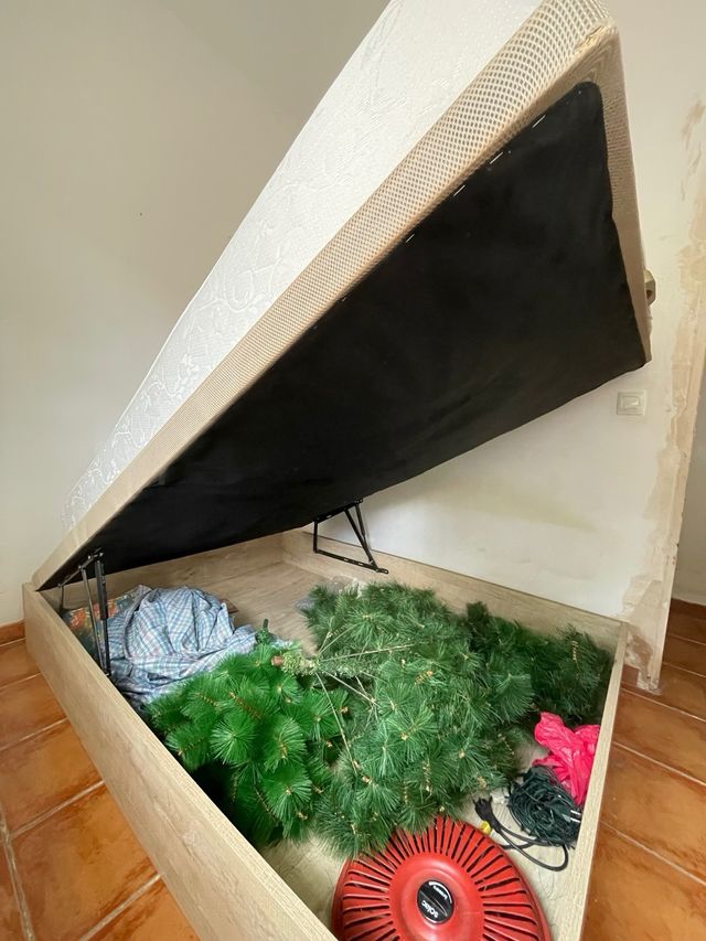 Cama 135x190 con Matress Aloe Vera y Almacenaje