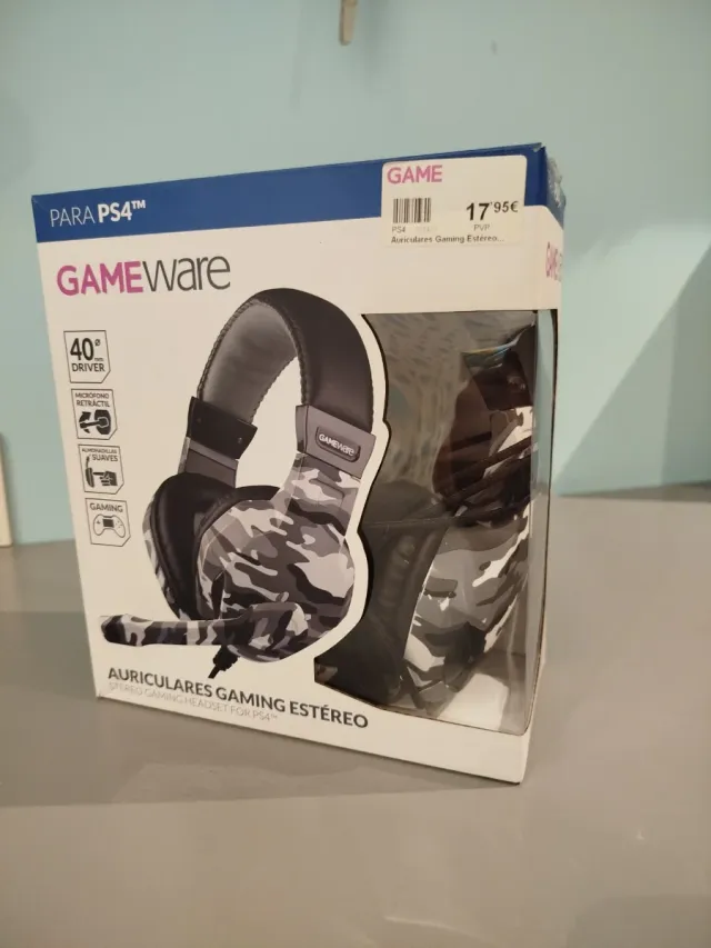 Cascos Gaming GAMEware para PS4 Estéreo