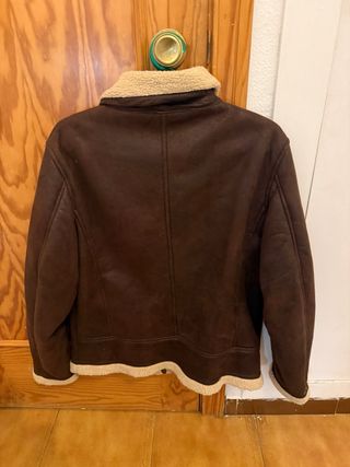 Chaqueta aviador forrada marrón