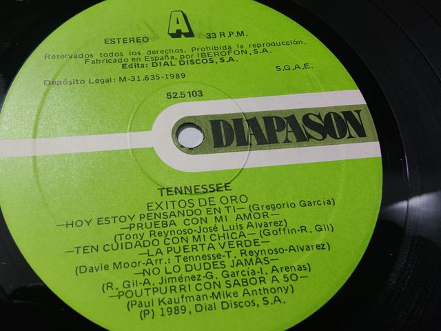 Vinilo Tennessee Exitos de Oro