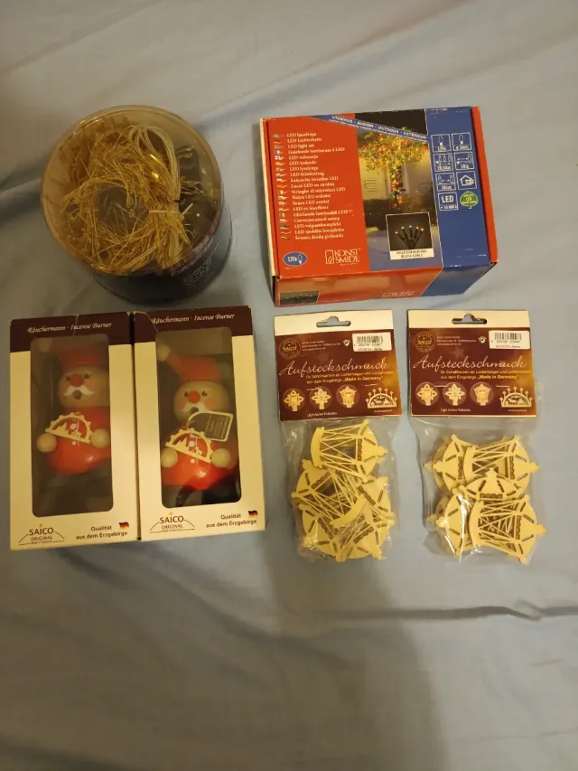 Lote de adornos navideños