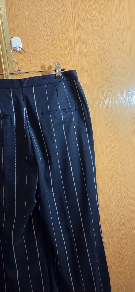 Pantalón Mango Raya Vertical Talla 38