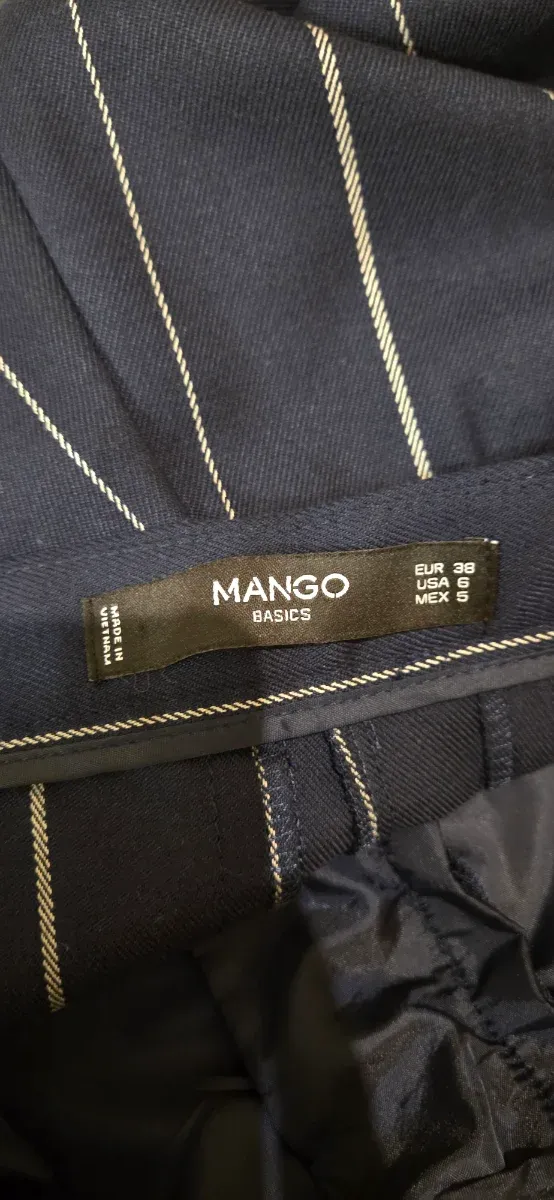 Pantalón Mango Raya Vertical Talla 38
