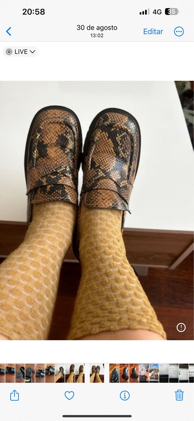 Mocasines Bimba y Lola piel serpiente