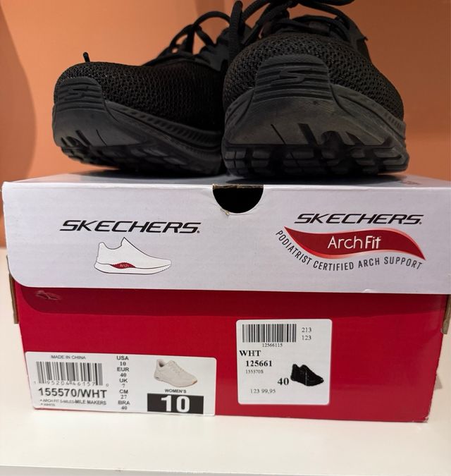 Zapatillas Skechers Arch Fit Negras Talla 40