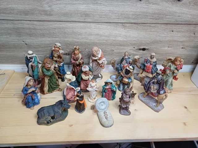 Belén, presepe con figure in resina