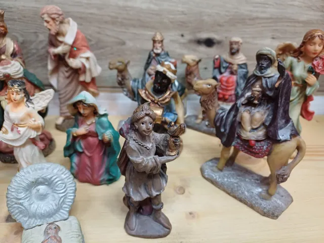 Belén, presepe con figure in resina